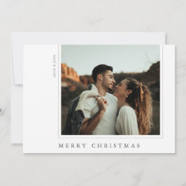 Minimalistiskt enkelt Modern Ram Höger-Helgdag-kor Julkort