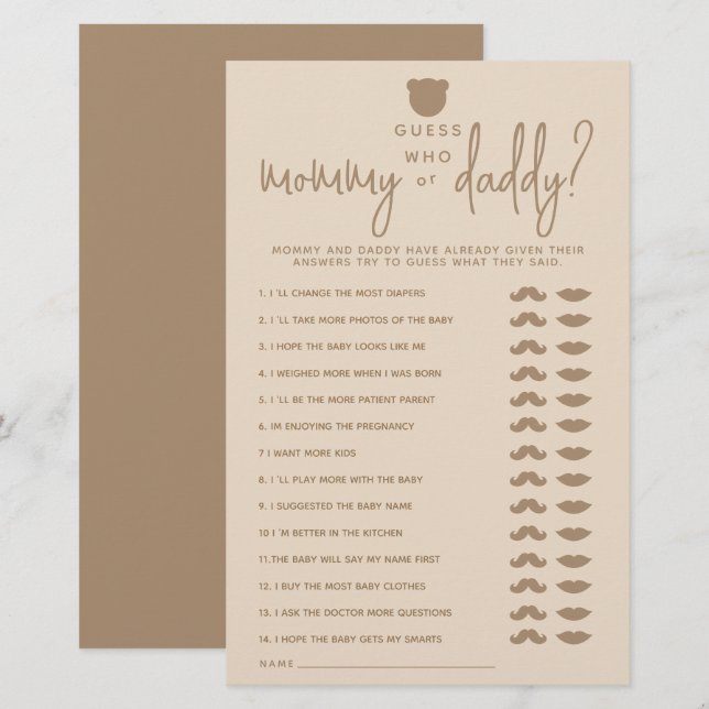 Minimalistiskt, enkelt modernt björnbabyskor (Fram/baksida)