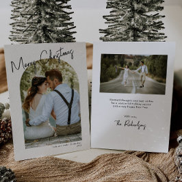 Minimalistiskt enkelt, modernt julkort för foton inbjudningar