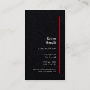 Minimalistiskt, enkelt och modernt Premium Black Visitkort