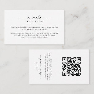 Minimalistiskt enkelt önskebrunn & RSVP Tilläggskort