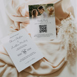 Minimalistiskt enkelt QR-kodfoto OSA Bröllop Inbjudningar<br><div class="desc">Modern och elegant design skriver ut Minimalist Simple Black White QR Code OSA Bröllop Photo Invation som kan anpassas med din text. Klicka på knappen "Anpassa" och använda verktyg som är utformat för att ändra mallen. Kolla in Graphic Art Design-arkivet för andra produkter som matchar den här designen!</div>