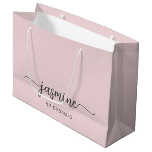 Minimalistiskt enkelt Rosa, monogram Girly-skript