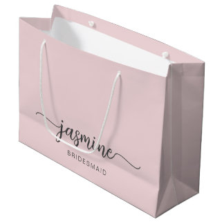 Minimalistiskt enkelt Rosa, monogram Girly-skript