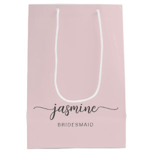 Minimalistiskt enkelt Rosa, monogram Girly-skript