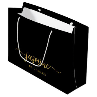 Minimalistiskt enkelt svart Guld-monogram giftigt
