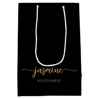 Minimalistiskt enkelt svart Guld-monogram giftigt