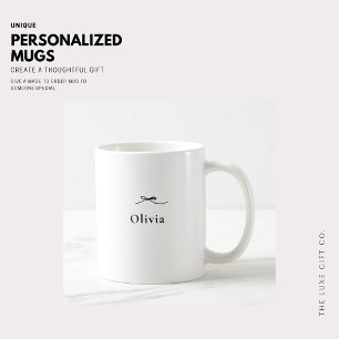 Minimalistiskt, enkelt svart och vitt bläddringsmo kaffemugg