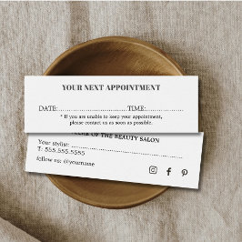 Minimalistiskt, enkelt svart, vitt, bleksälj litet visitkort