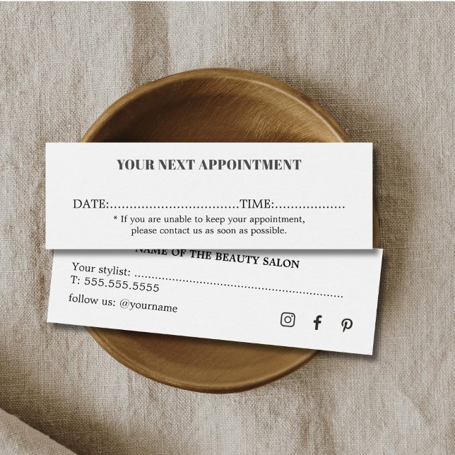 Minimalistiskt, enkelt svart, vitt, bleksälj litet visitkort (Skapare uppladdad)