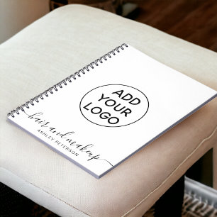 Minimalistiskt enkelt svart vitt logotyp hår makeu anteckningsbok