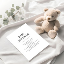 Minimalistiskt, enkelt Text Black and White Baby S