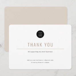 Minimalistiskt - enkelt visitkort tack kort