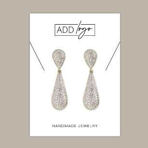 Minimalistiskt enkelt Visning för Logotyp av juvel Visitkort