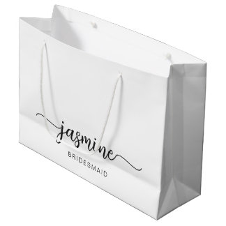 Minimalistiskt enkelt vitt monogram giftigt skript