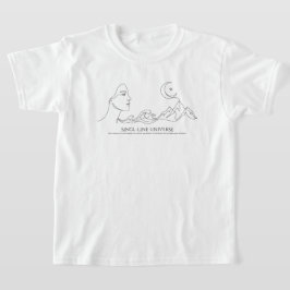 Minimalistiskt enradigt konsttryck t shirt