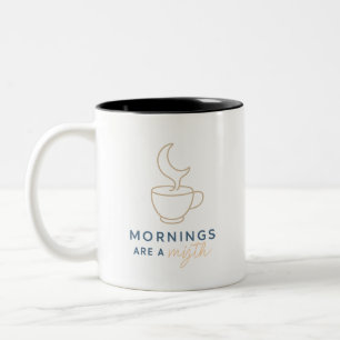Minimalistiskt estetiskt - Quirky God Humor-gåva Två-Tonad Mugg