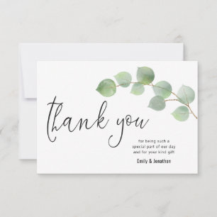 Minimalistiskt Eucalyptus Löv-skript - foto Tack Kort
