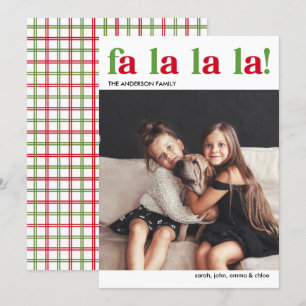 Minimalistiskt Fa La Julfotkort Inbjudningar
