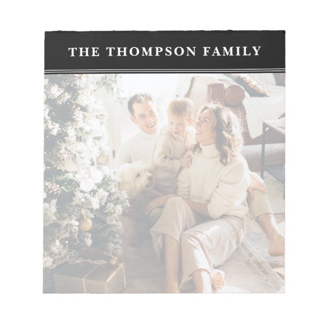 Minimalistiskt familjfoto anteckningsblock (Framsida)
