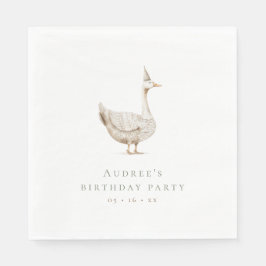 Minimalistiskt Fånig går Födelsedagsfest Pappersservett