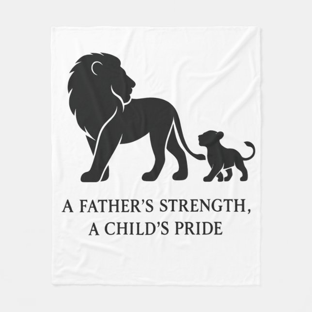 Minimalistiskt Far Dag Hero Fleecefilt (Framsidan)