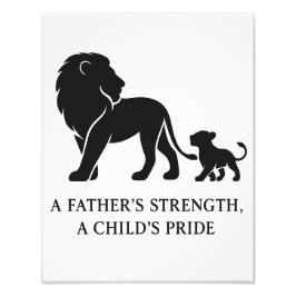 Minimalistiskt Far Dag Hero Fototryck