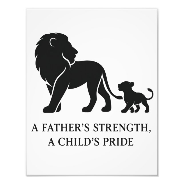 Minimalistiskt Far Dag Hero Fototryck (Framsidan)