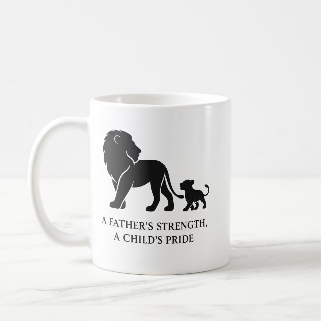 Minimalistiskt Far Dag Hero Kaffemugg (Vänster)