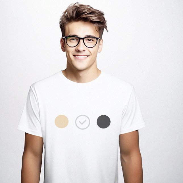Minimalistiskt Färg-grafikkort vitt T Shirt (Minimalist Color Graphic Clever White T-Shirt)