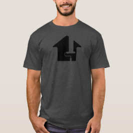 Minimalistiskt färggrafik för färgrör för hemmapla t shirt