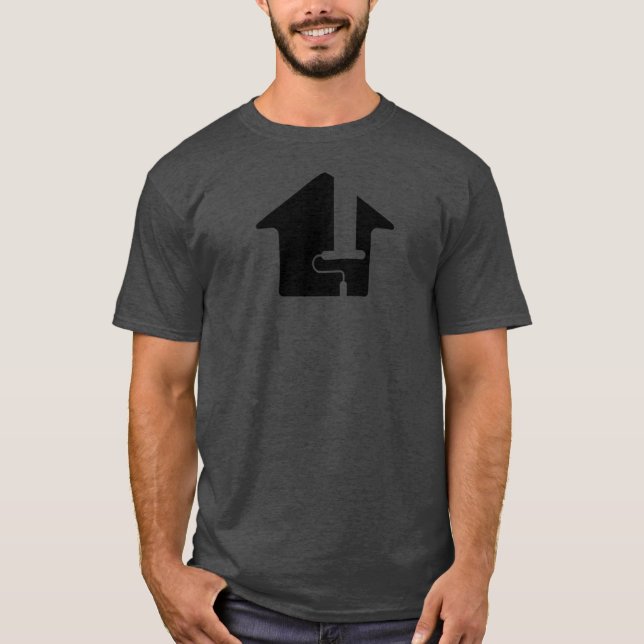 Minimalistiskt färggrafik för färgrör för hemmapla t shirt (Framsida)