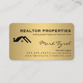 Minimalistiskt Faux Guld-metallisk / Real Gods Age Visitkort