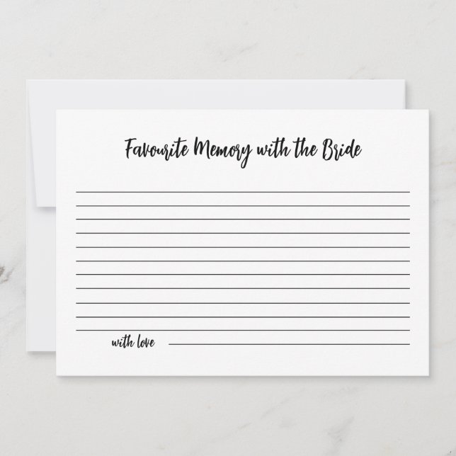 Minimalistiskt favoritminne med kort (Framsida)