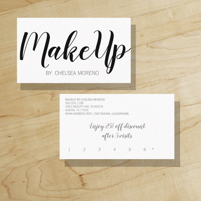 Minimalistiskt fet förmånslånerabatt lojalitetskort ("Everyday is abundantly beautiful." 
Sincerely Best Wishes from Lucky Design World)