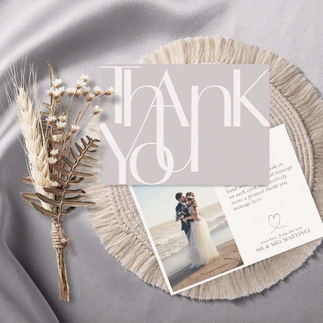 Minimalistiskt fet fotoljus tack kort (Skapare uppladdad)