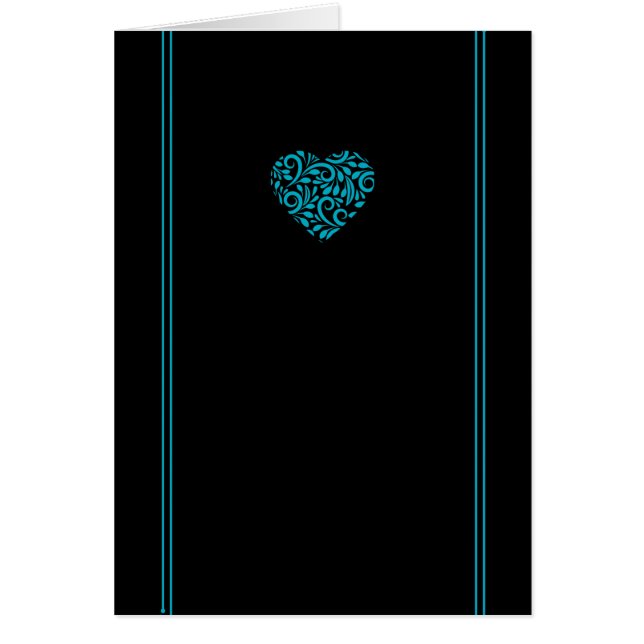 Minimalistiskt filmkort - blått hälsningskort (Framsidan)