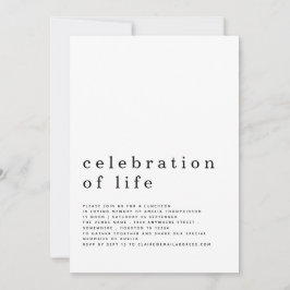 Minimalistiskt Firande i Life Luncheon Inbjudningar