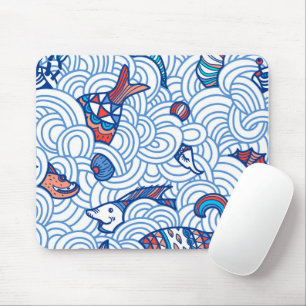 Minimalistiskt fiske och vågar musmatta