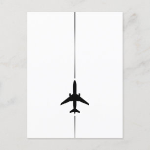 Minimalistiskt flygpostkort meddelande vykort