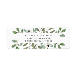 Minimalistiskt flytande | BRÖLLOP Returadress Etikett