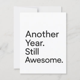 Minimalistiskt födelsedagskort för Vuxnor Vykort