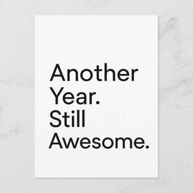 Minimalistiskt födelsedagskort för Vuxnor Vykort (Framsida)