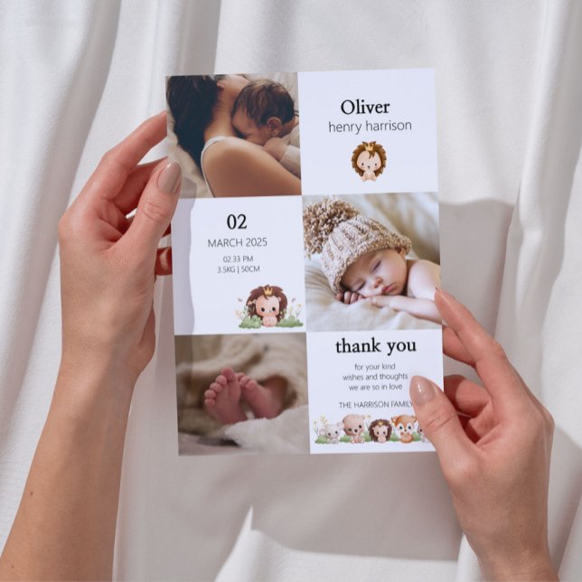 Minimalistiskt födelsemeddelande inbjudningar (Birth Announcement Minimalist)