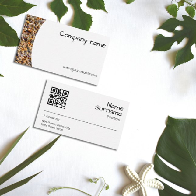 Minimalistiskt fotfoto på kontrollceller QR-Affärs Visitkort (Skapare uppladdad)