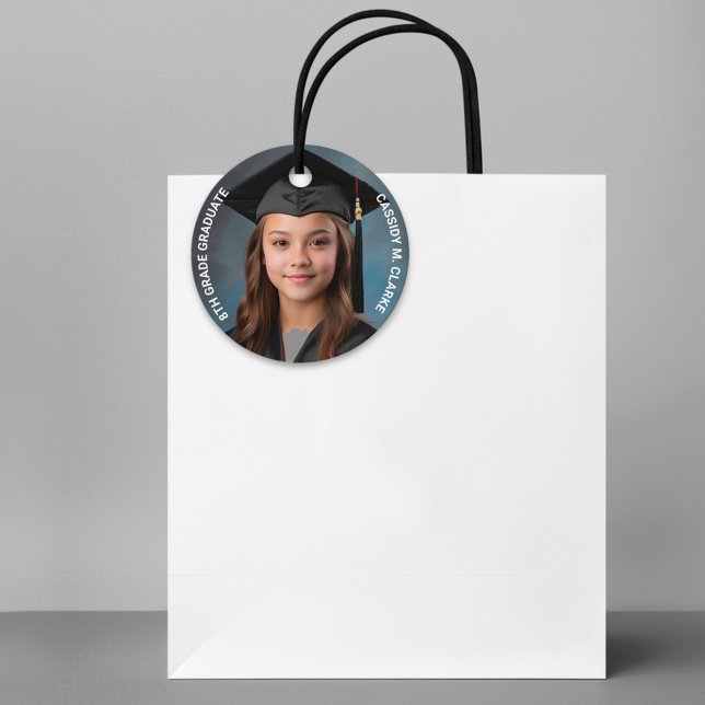 Minimalistiskt foto 8:e Klass Studenten Gåvor Etiketter (Skapare uppladdad)