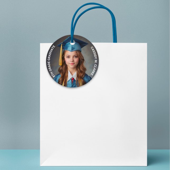 Minimalistiskt foto 8:e Klass Studenten Gåvor Etiketter (Skapare uppladdad)