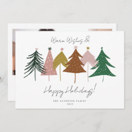 Minimalistiskt foto av Festive Julgranar Julkort