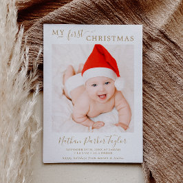 Minimalistiskt foto av första julen i Baby