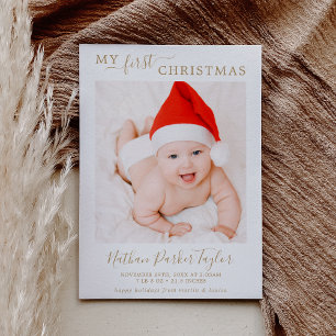 Minimalistiskt foto av första julen i Baby